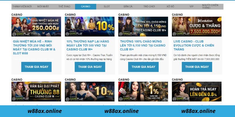 Đơn vị cá cược W88- Trang web chơi game bài uy tín